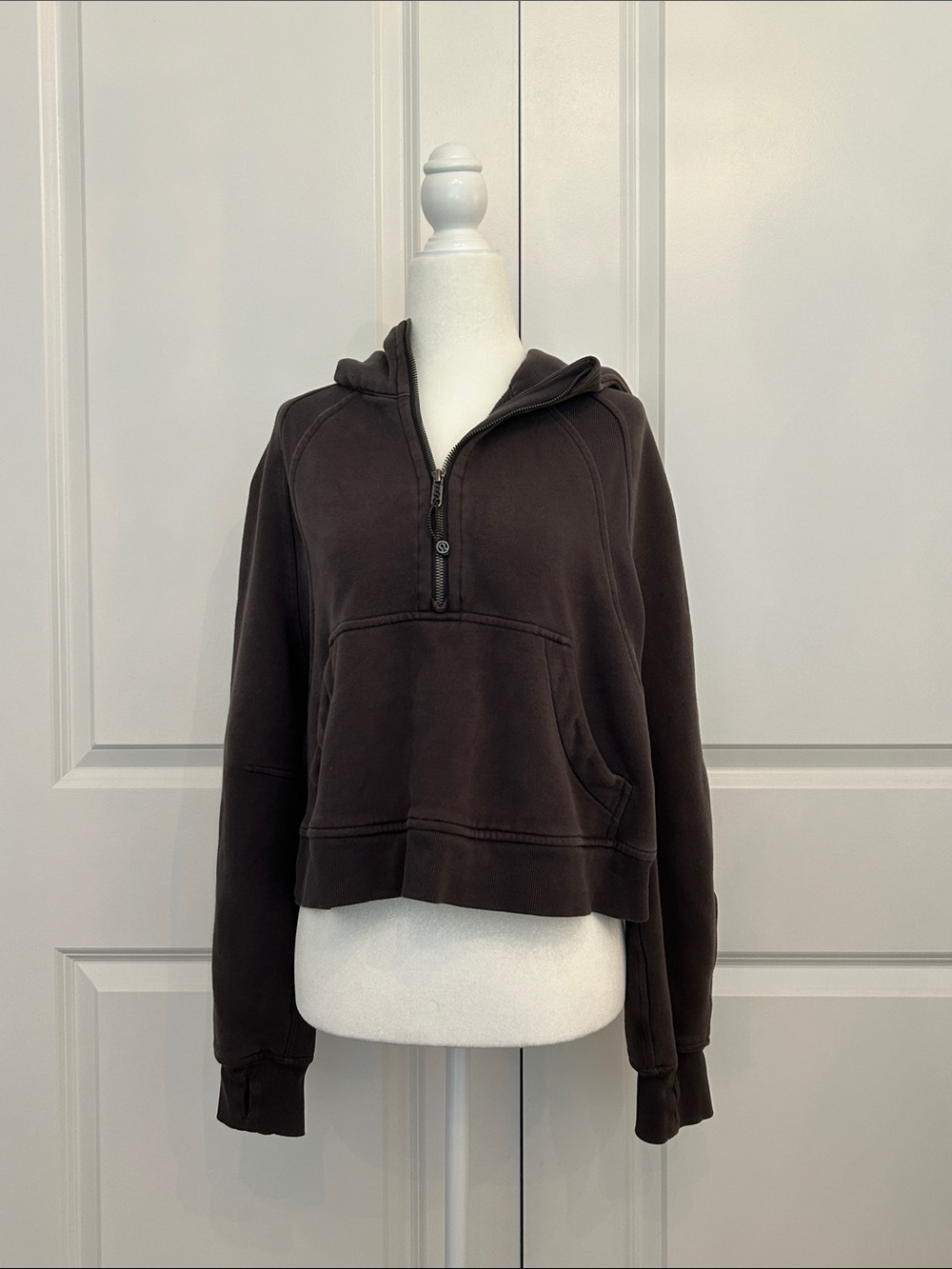 lululemon athletica Charcoal Half-Zip Hooded Sweatshirt